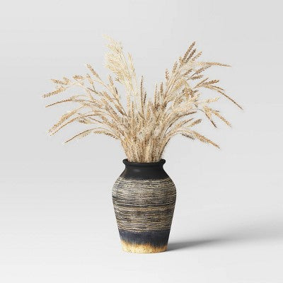  Grass Arrangement In Ceramic Pot Black - Threshold™