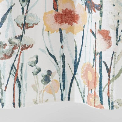  Watercolor Engineered Floral Shower Curtain - Threshold™