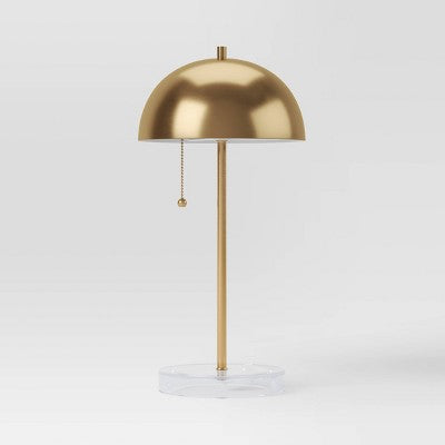  Dome Table Lamp With Acrylic Base Brass - Threshold™