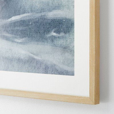  24" X 30" Ocean Abstract Framed Wall Poster Prints Blue - Threshold™ Designed With Studio McGee
