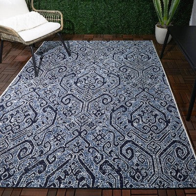  Paisley Outdoor Rug Blue - Threshold™