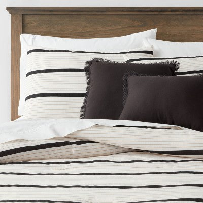  5pc Modern Stripe Comforter Set Off-White - Threshold™