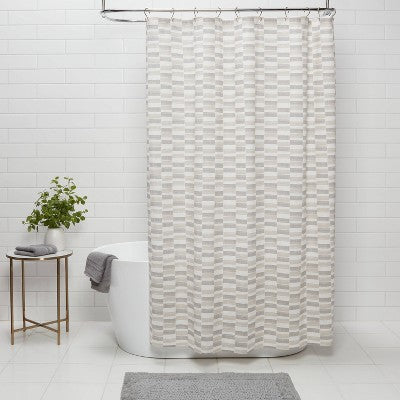  Colorblock Shower Curtain Gray - Threshold™