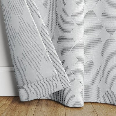  1pc 54"x84" Sheer Clipped Curtain Panel Radiant Gray - Threshold™