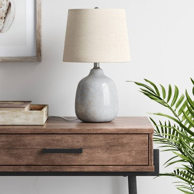  Assembled Ceramic Table Lamp Gray - Threshold™