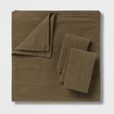  Space Dyed Cotton Linen Duvet Cover & Sham Set - Threshold™