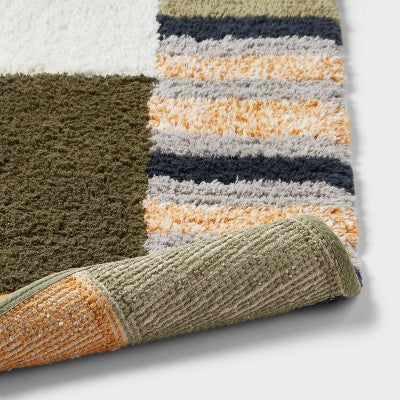  20"x30" Modern Colorblock Tufted Bath Rug - Threshold™