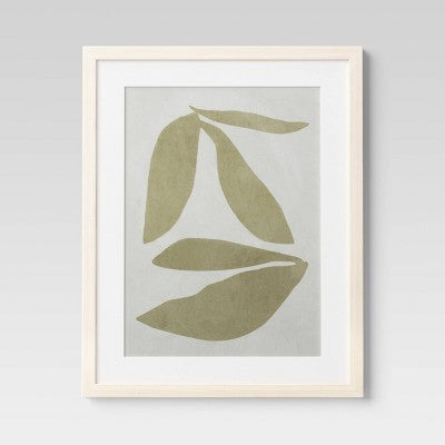  (Set Of 2) 16" X 20" Leaf Framed Wall Art Set Natural - Threshold™