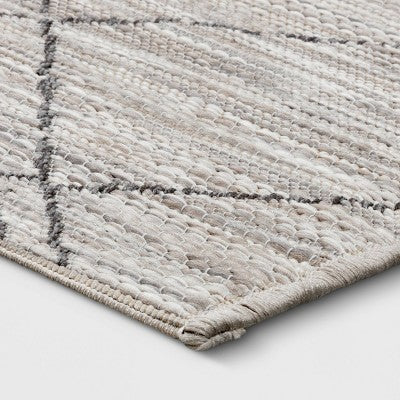  Mira Geometric Diamond Indoor/Outdoor Rug Cream - Threshold™