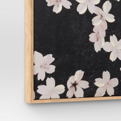  30" X 36" Ditsy Floral Framed Canvas Natural - Threshold™
