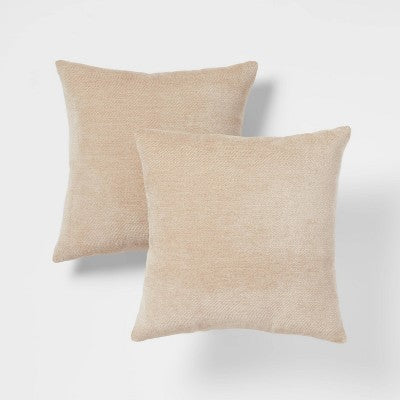  2pk Chenille Square Throw Pillows - Threshold™